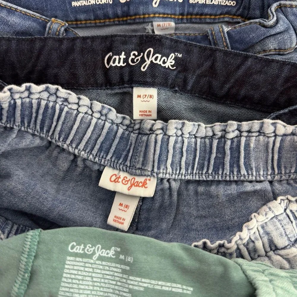 Cat & Jack size 7/8 Shorts, Skort, Tops